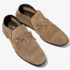 Tassel Bit Slip-On Chukka - Taupe