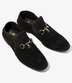 Tassel Bit Slip-On Chukka - Black