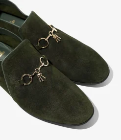 Tassel Bit Slip-On Chukka - Olive