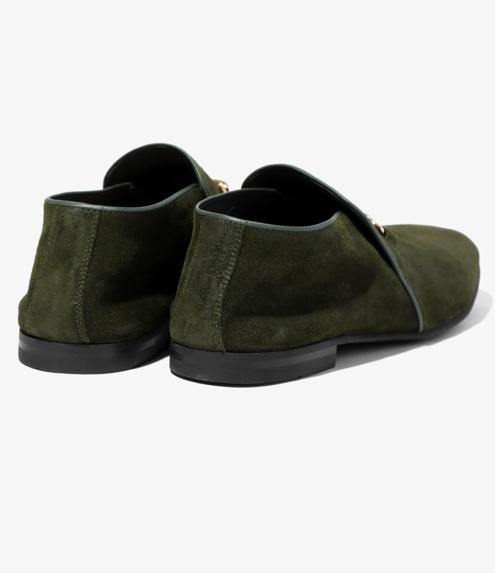 Tassel Bit Slip-On Chukka - Olive
