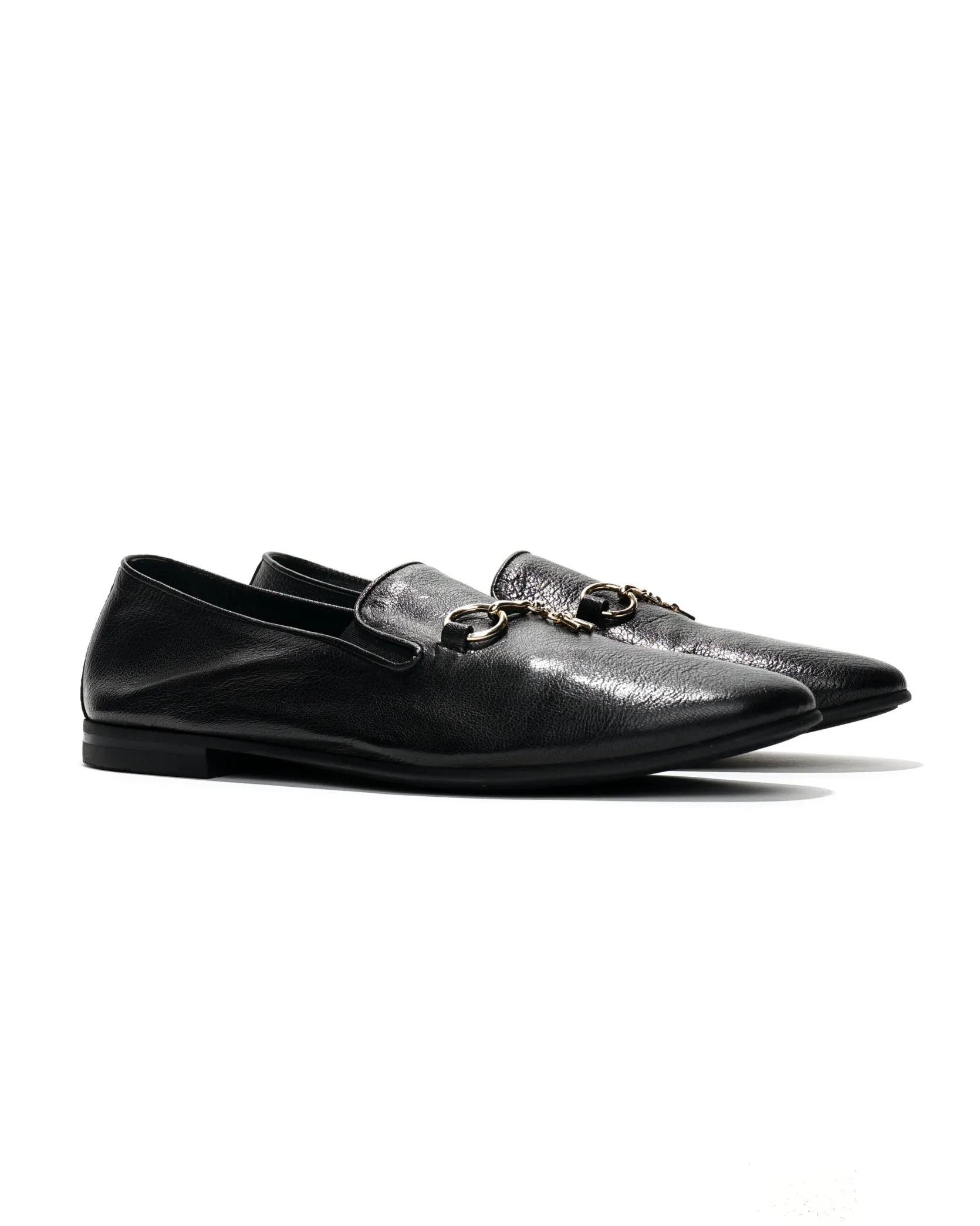 Tassel Bit Unlined Slip-On - Black