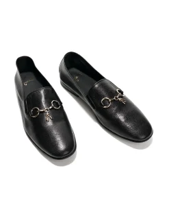 Tassel Bit Unlined Slip-On - Black