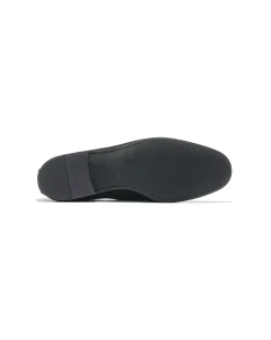 Tassel Bit Unlined Slip-on - Roughout - Black