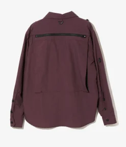 Tenkara Trout Shirt - Purple - Nylon Poplin