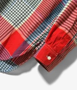 19th Century BD Shirt - Red/Green Big Madras Plaid