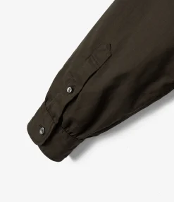 The Button Down Dress - Dk. Brown RAF Twill