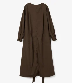 Tie Dress - Brown imperial Broadcloth