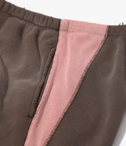 2-Tone String Sweat Pant - Brown - Cotton French Terry