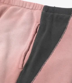 2-Tone String Sweat Pant - Rose - Cotton French Terry