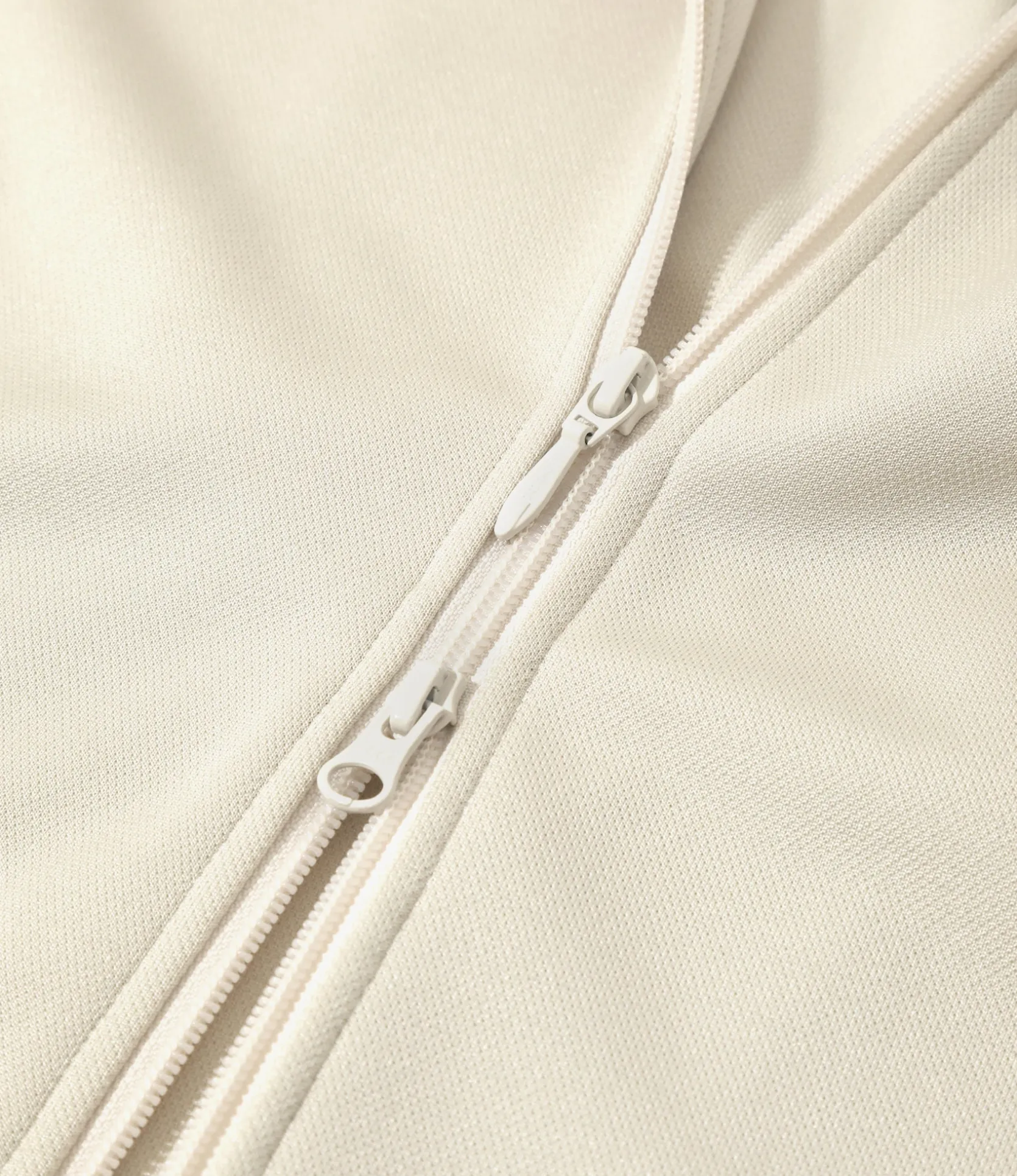 Track Jacket - Ivory - Poly Smooth