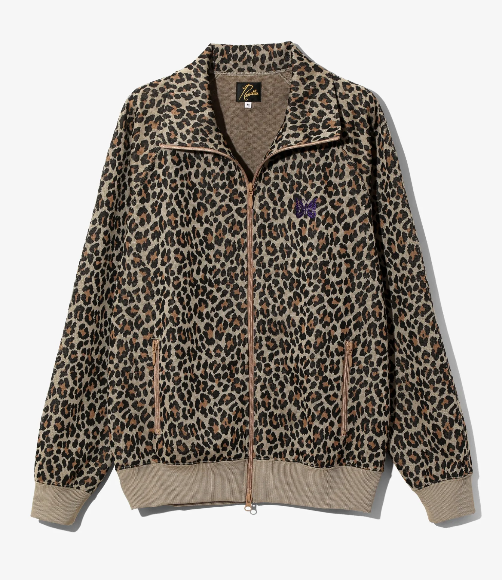 Track Jacket - Leopard - Poly Jacquard