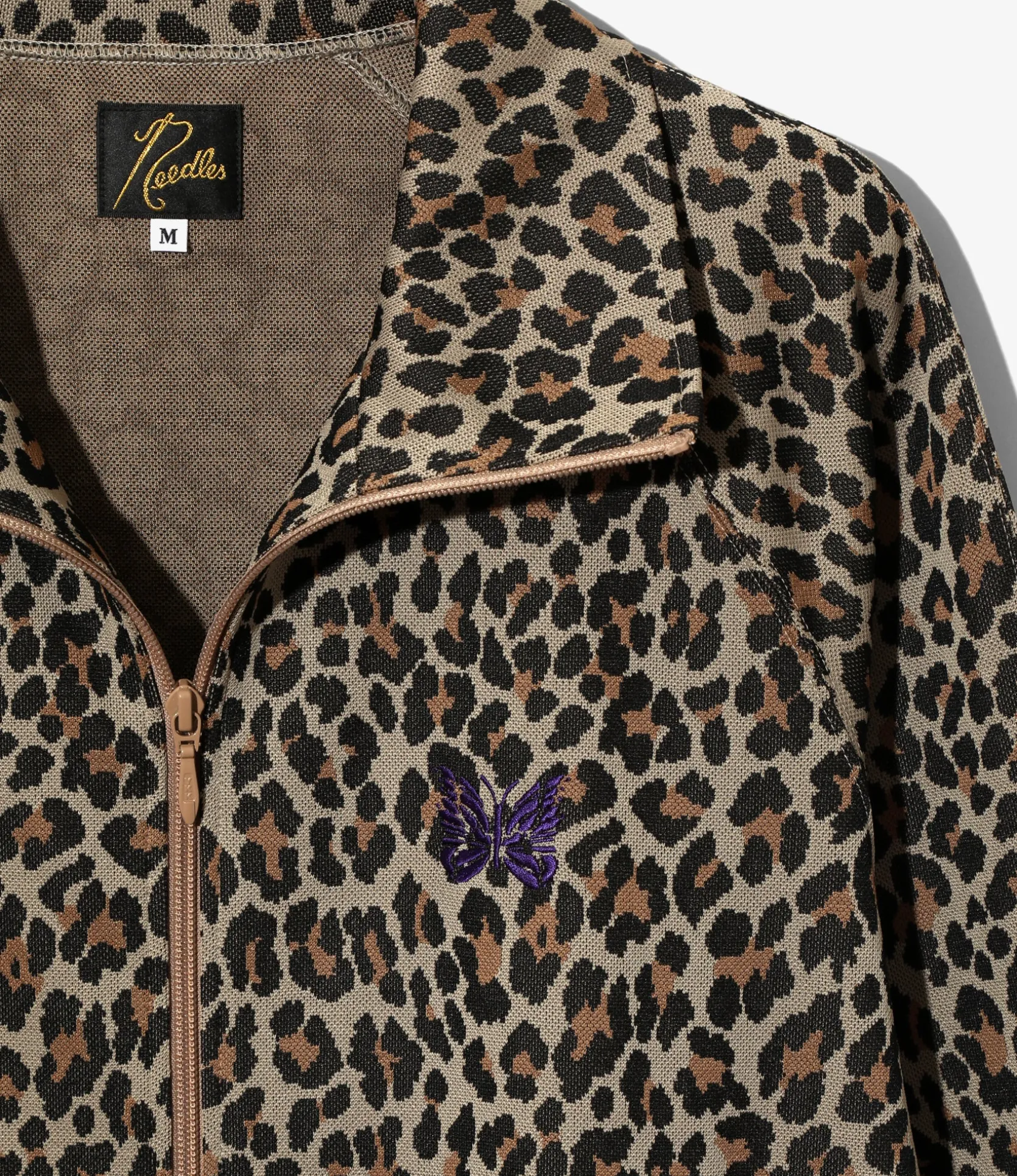 Track Jacket - Leopard - Poly Jacquard