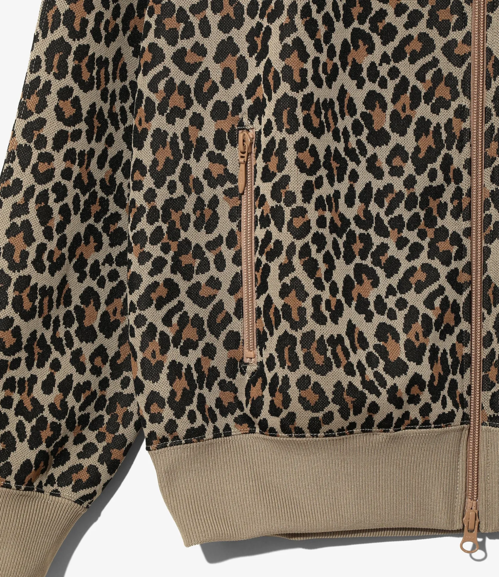 Track Jacket - Leopard - Poly Jacquard