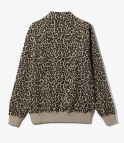 Track Jacket - Leopard - Poly Jacquard
