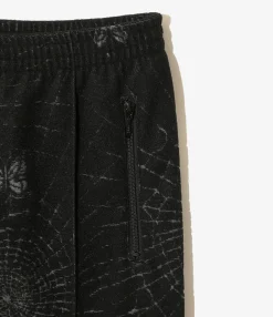 Track Pant - Black - Pile Jacquard / Spider Web