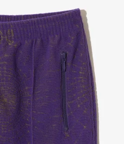 Track Pant - Purple - Pile Jacquard / Spider Web