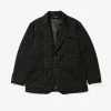 Trans Jacket - Black Crested Flocked Jacquard