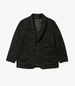 Trans Jacket - Black Crested Flocked Jacquard