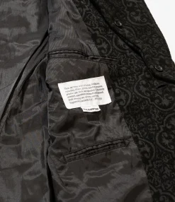 Trans Jacket - Black Crested Flocked Jacquard