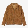 Trucker Jacket - Khaki Floral Corduroy