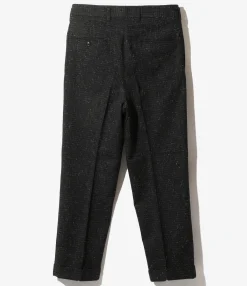 Tucked Trouser - Black - W/N Small Plaid Cloth