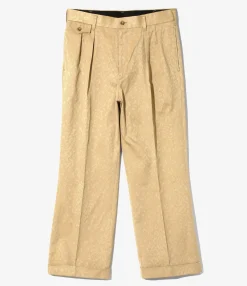 Tucked Trouser - Khaki - Cotton Leopard Jq