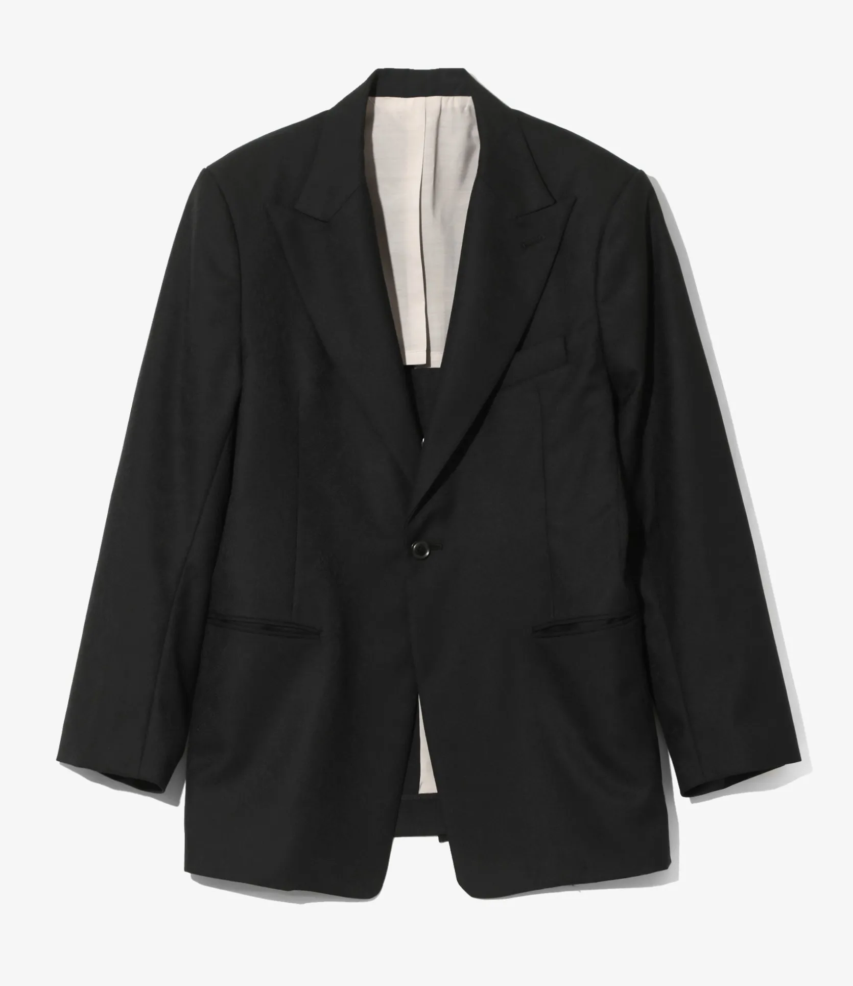 Tuxedo Jacket - Black - Wool Python Jacquard