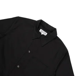 Utility Jacket - Black Cotton Reverse Sateen