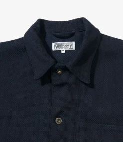 Utility Jacket - Dk. Navy Cotton Heavy Basketweave