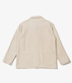 Utility Jacket - Natural Cotton Heavy Basketweave