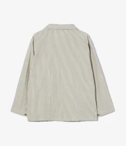 Utility Jacket - Navy/Natural Cotton Seersucker