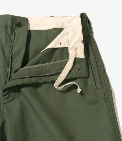 Utility Pant - Olive Cotton Reverse Sateen