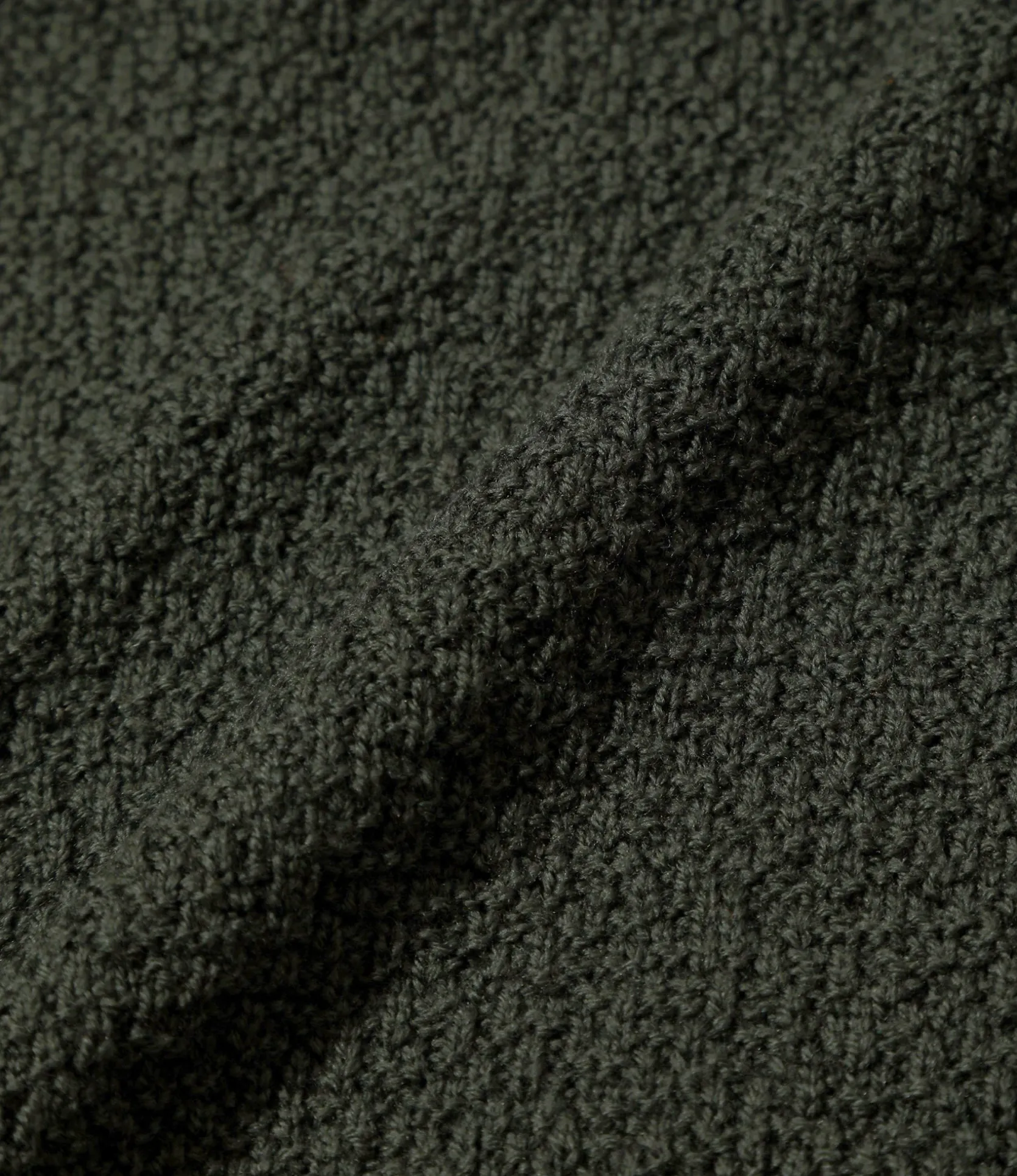 V Neck Cardigan - Green - Merino Wool Knit