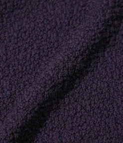 V Neck Cardigan - Purple - Merino Wool Knit