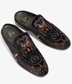 Velvet Mule - Papillon Embroidery