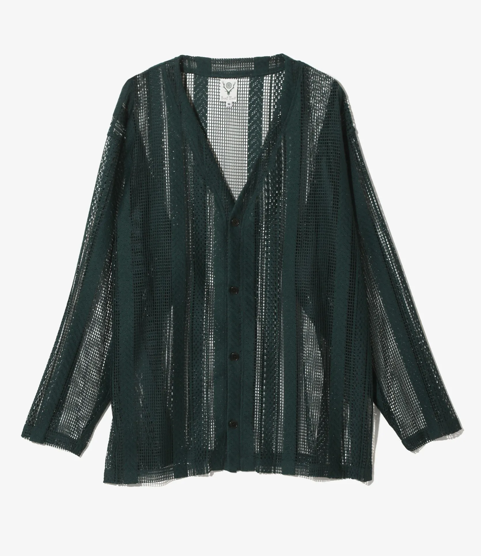 V-Neck Cardigan - Black - Poly Lace
