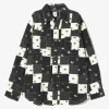 Western Shirt - Black - Multi Dot Patchwork
