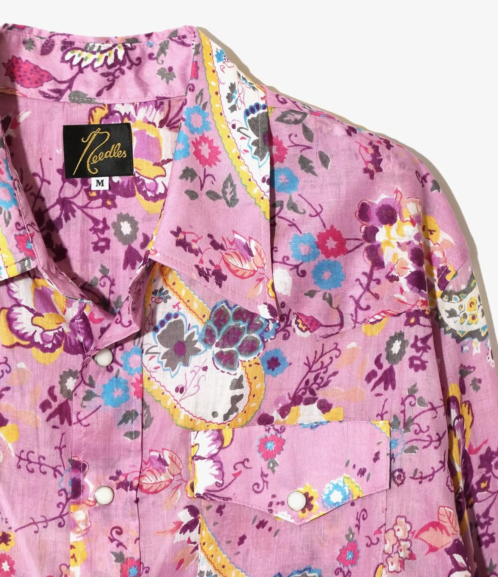 Western Shirt - Pink - Printed Cotton Lawn / Floral