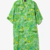 Western Shirt Dress - Green - Printed Cotton Lawn / Floral