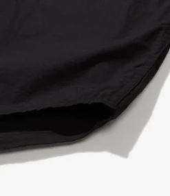 Wing Collar Shirt - Black 100's 2Ply Cotton Broadcloth