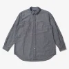 Wing Collar Shirt - Indigo Cotton Chambray