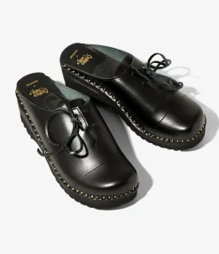 Woburn Walk X Troentorp - Swedish Clog - Alps/ Center Lace - Black