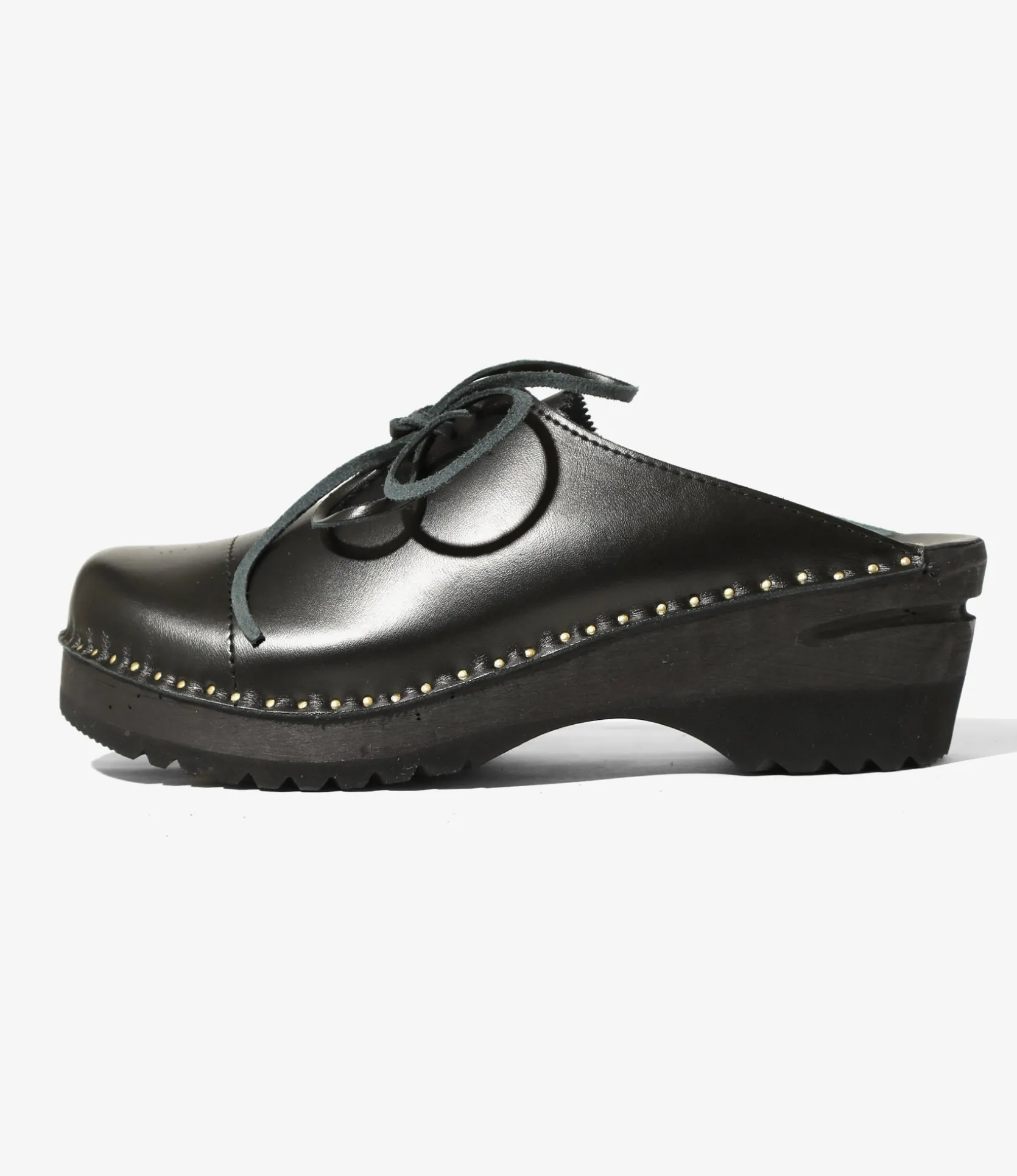 Woburn Walk X Troentorp - Swedish Clog - Alps/ Center Lace - Black