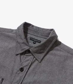 Work Shirt - Grey Cotton Chambray