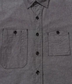 Work Shirt - Grey Cotton Chambray