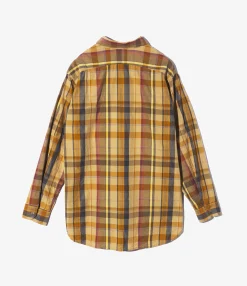 Work Shirt - Olive Cotton Madras Plaid