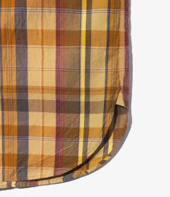 Work Shirt - Olive Cotton Madras Plaid
