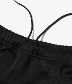 Zipped Sweat Pant - Black -C/PE Bright Jersey