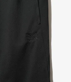 Zipped Sweat Pant - Black -C/PE Bright Jersey