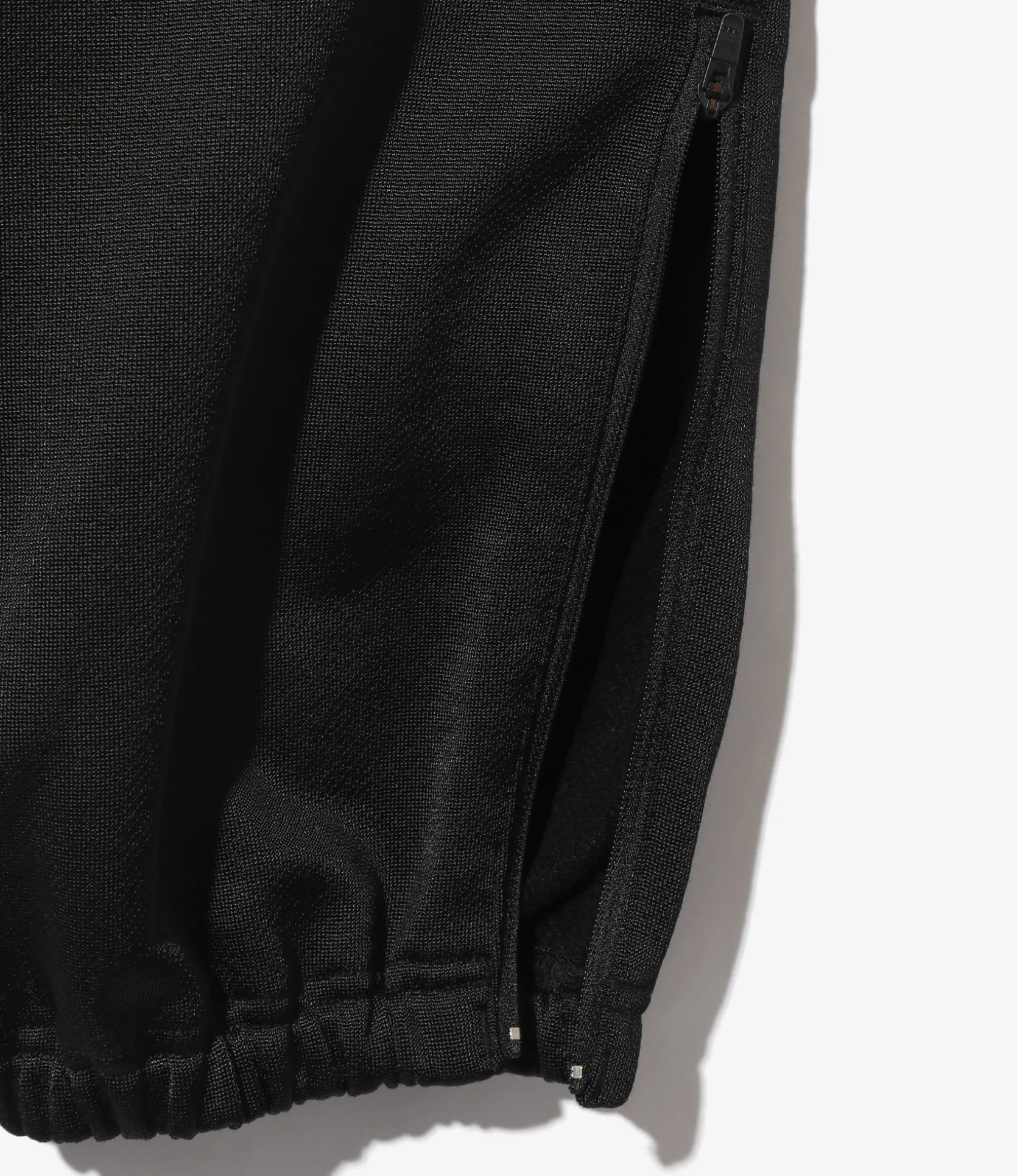 Zipped Sweat Pant - Black -C/PE Bright Jersey